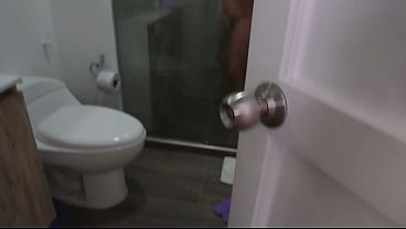 Latina MILF gets fucked by her stepson after getting out of the shower – TheYoungNico