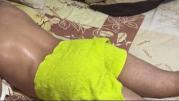 Mother-in-law with huge butt helps son-in-law; massage turns into a
