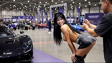 NUDE SUPERCAR Presentation – Silverwood Motor Show (Nude in Public AI-Entertainment)
