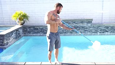 Sexy Cheating Wife Seduces the Pool Boy and gets impregnated with a creampie