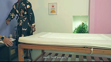 A Colombian MILF gets an oil massage from a young guy with a big black cock, and then takes his massive cock hard in her tight pussy!