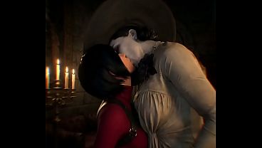 Ada wong x Lady Dimitrescu lesbian ( Resident Evil/AI generated)