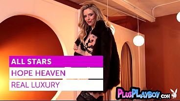 Beautiful teen Hope Heaven sensual posing action in sexy black lingerie