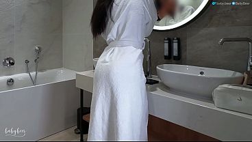 Cheating Wife Gets Destroyed in Shower by Lover While Husband is Working