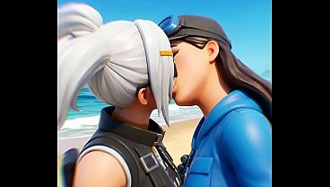 Cloud Striker x Dizzie Lesbian (Fortnite/ AI generated)