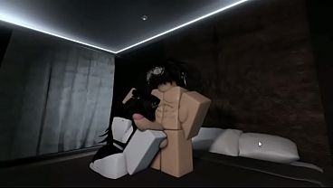 Fucking with my Busty Goth Friend in Roblox condo