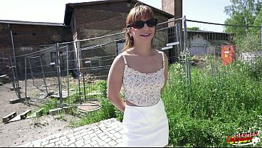 GERMAN SCOUT – Tiny Brazilian Fit Girl Cintia Lara at Outdoor Casting Fuck
