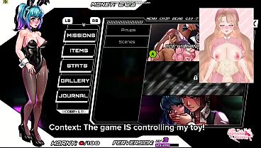Hentai Game Fucks Succubus Nurse VTuber Cumming to Third Crisis Neon Nights Lesbian Massage Chair Public Masturbation