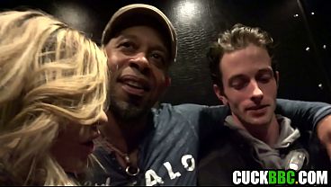 Tiny Cock Cuckold Watching Blonde Hotwife Stretched By Huge Black Dick