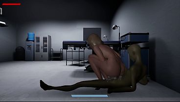 A beautiful blonde woman explores a laboratory but gets fucked by infected men with long cocks – Hentai Game Gameplay