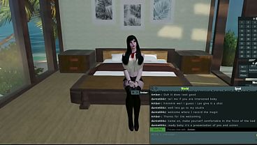 A goth girl finishes a porn recording