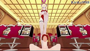 Aki Rosenthal (Bunny Girl) and Usada Pekora (Bunny Girl) intense sex. – Hololive VTuber POV Hentai