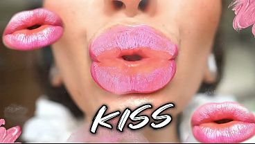 Shiny Metallic Pink kiss and and spit kisses