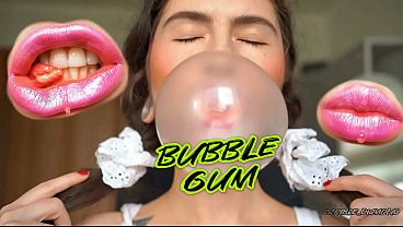 Shiny Pink Lipstick Bubblegum Brat Messy Pops, Big Bubbles