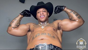 Bossmane Dre Sexy Muscular Cowboy Solo