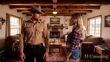Busty blonde from Texas gets fucked by the sheriff (AI Generated)