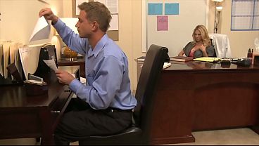 Charming blonde milf takes cock from her employee