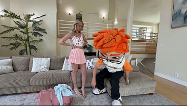 Cheerleader Kait Blew My Big Dick Then Rode Me Hard on PornDudeCasting Small Tits Blonde Starlet
