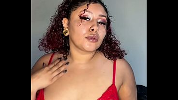 **Curvy Latina in Red Lingerie | Sensual Solo Tease**