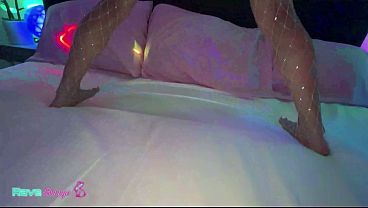 Fishnet Wearing Cheerleader Kait Pounds Brian Hard In Reverse Cowgirl!