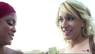 Her body yearns for interracial lesbian sex and the black babe enjoys kissing and licking