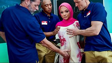 Hijabi Hottie Breaks All the Rules in a Wild Office Gangbang