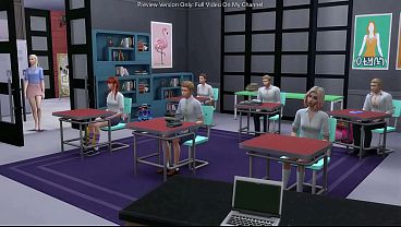 Hot Teacher Teaches Her Amateur Students About Threesomes – sims 4 – 3D Hentai