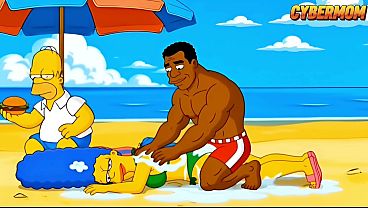 Married Housewife mrs. Simpson: Not a Day Without a New Dick in Her Vagina. Cartoon Parody. summer Compilation
