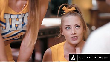 MODERN-DAY SINS – Anal-Loving Naughty Cheerleaders Seduce Their Coach For A Threesome