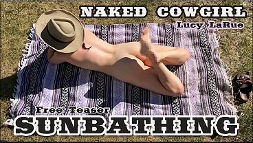 “Naked Cowgirl Sunbathing”