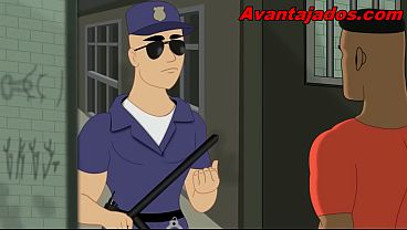 Sexo com Policial no Porno Animado Gay