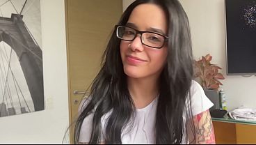Shy Emo Teen Real First Casting and Blowjob with Facial