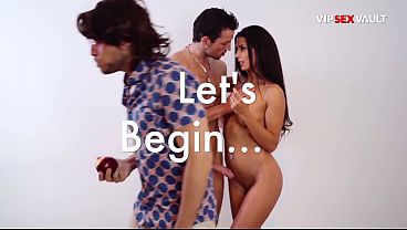 Tanned Brunette Goes From One Guy’s Cock to Grinding Naked on the Next