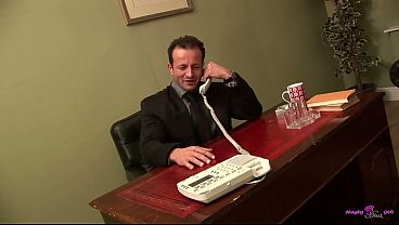 This naughty black secretary knows how to please her handsome boss whenever he is horny