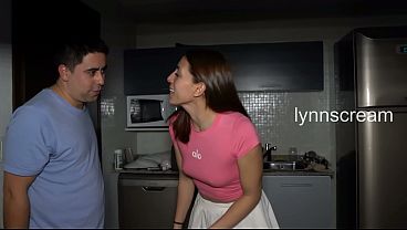 Babe fucked hard next to working husband