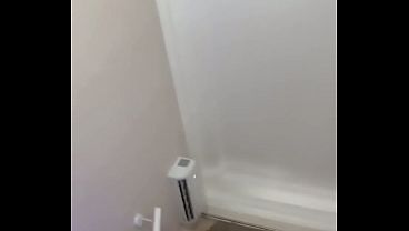 Blonde squirts hard while using big black toy