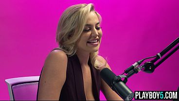 Blonde teen Blake Blossom interview and masturbation to orgasm
