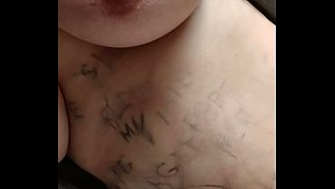 Body writing humilation on a fat body. Part 3