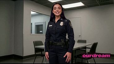 Busty Policewoman Strips Off Her Uniform In The Interrogation Room (ai-generated)