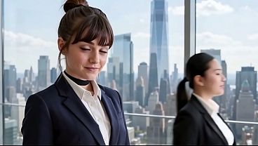 Cute intern gangbang in the office – AI Interactive Video