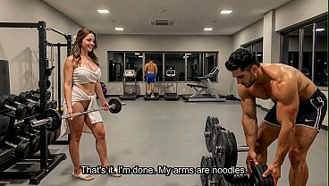 Gym Rats Finish With a Sweaty Fuck: POV Blowjob and Missionary (AI generated)