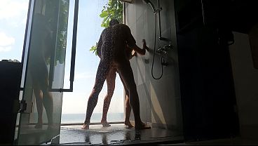 HORNY COUPLE HAS WET AND WILD HARDCORE SEX IN THE SHOWER