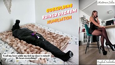 I Call My Lover While My Tied Slave Hears Everything & Gets Ruined – Mistress Julia