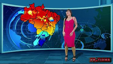 Moça do Tempo do Jornal: Gostosa da TV é fodida no estudio de televisão