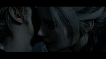 Sam x Jess lesbian kissing (Until Dawn /AI generated)