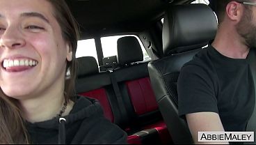 Tease James Deen In The Car Before Outdoor Sex