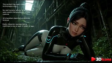 A cute girl has sex with a big dick [AI]