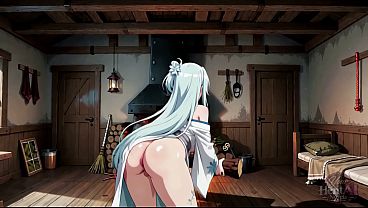 A lumberjack comes home to orgy with his busty ice girls after a long day of work (AI generated)