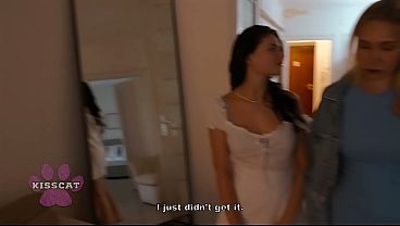 Accident Cum Inside while Two Step Sisters Share Room with Step Brother – Kisscat x Foxy Dreams