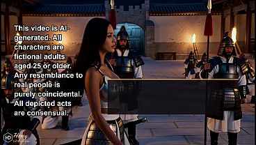 Beautiful Empress Gangbanged by the General’s Men (AI generated)